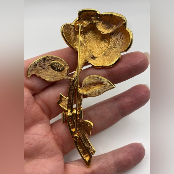 Nolan Miller Rose Brooch 1980s Vintage (Susan Caplan Rediscovered) Gorgeous! - Picture 4 of 7